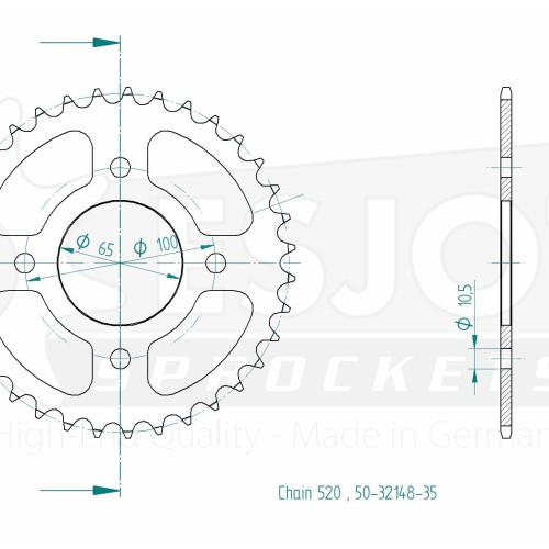 ΓΡΑΝΑΖΙΑ ΡΟΔ 50-32148-35 ESJOT (E32148) - (ΓΕΡ)