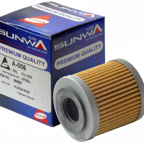 ΦΙΛΤΡΑ ΛΑΔΙΟΥ A-006 (HF563/HF182) SUNWA HUSQ SMR450 / PIAG BEVERLY 350 - (ΤΛΝ)