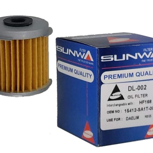 ΦΙΛΤΡΑ ΛΑΔΙΟΥ DL-002 (HF168) SUNWA DAELIM OTELLO125 - (ΤΛΝ)