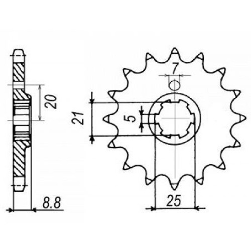 ΓΡΑΝΑΖΙ ΕΜΠΡ KDX250 507 15 C45 SHARK