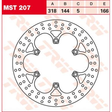 ΔΙΣΚΟΠΛΑΚΑ MST207 NTV650/400 ΕΜΠ 318-144 6ΤΡ TRW LUCAS