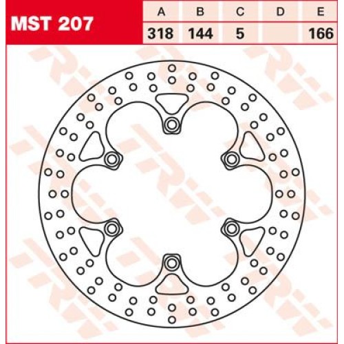 ΔΙΣΚΟΠΛΑΚΑ MST207 NTV650/400 ΕΜΠ 318-144 6ΤΡ TRW LUCAS