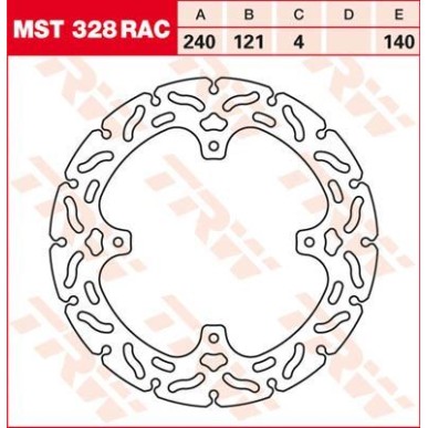 ΔΙΣΚΟΠΛΑΚΑ MST328RAC ΜΑΡΓ CR250 CRF 240-121 4ΤΡ TRW LUCAS