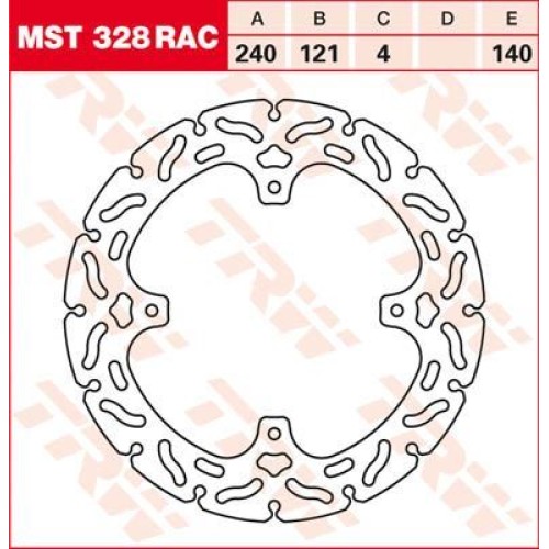 ΔΙΣΚΟΠΛΑΚΑ MST328RAC ΜΑΡΓ CR250 CRF 240-121 4ΤΡ TRW LUCAS
