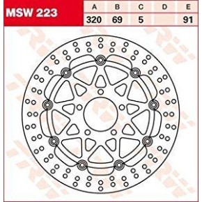 ΔΙΣΚΟΠΛΑΚΑ MSW223 GSXR750 1000 02 320-69 5ΤΡ TRW LUCAS