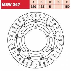 ΔΙΣΚΟΠΛΑΚΑ MSW247 R1 04 ΕΜΠ 320-132 5ΤΡ TRW LUCAS