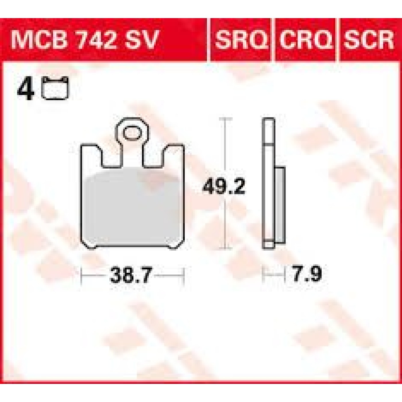 ΤΑΚΑΚΙΑ MCB742SV ΜΕΤΑΛ ΕΜΠ TRW LUCAS ΓΕΡΜΑΝΙ F369