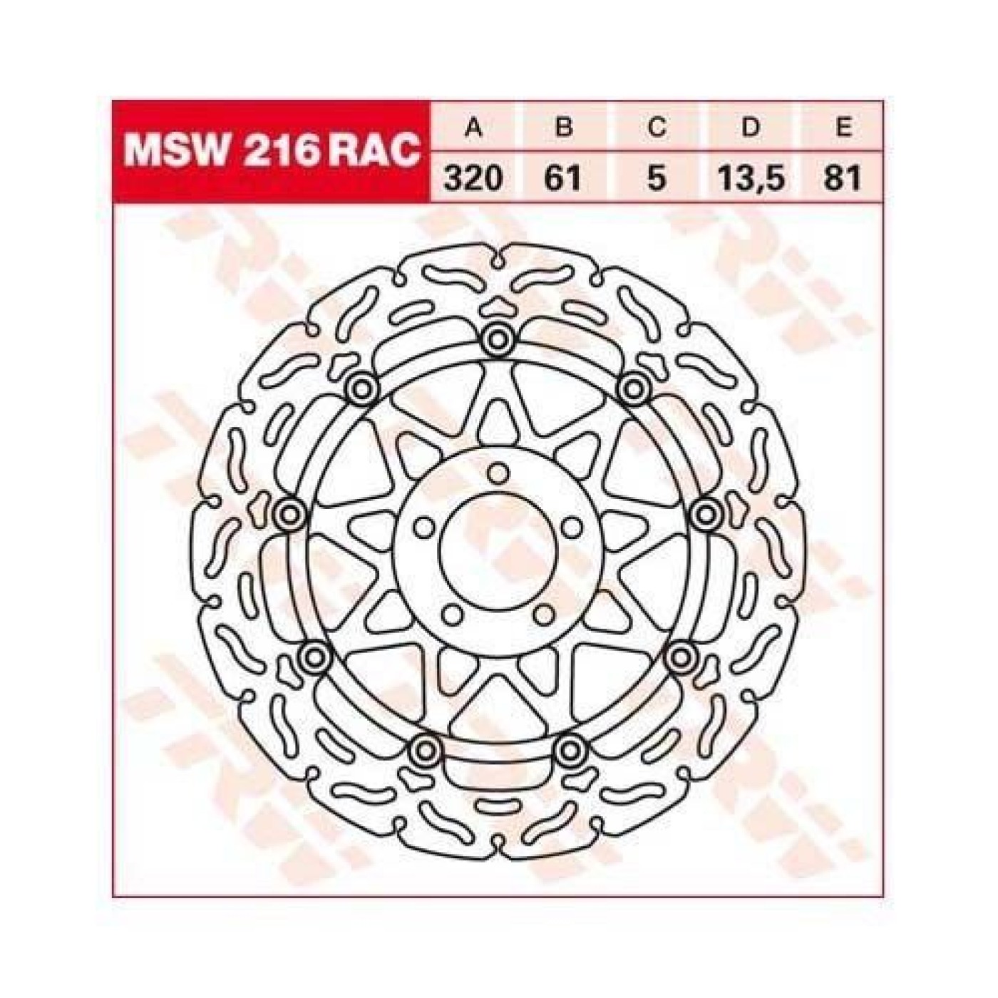 ΔΙΣΚΟΠΛΑΚΑ MSW216RAC TRW LUCAS