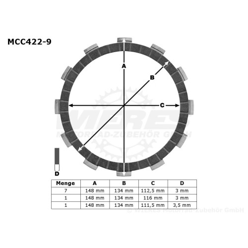 ΔΙΣΚΟΙ ΑΜΠΡΑΓ MCC422-9 YZF1000 FZR750 ΣΕΤ TRW LUCAS