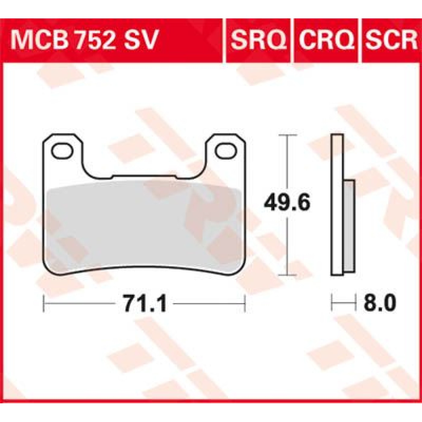 ΤΑΚΑΚΙΑ MCB752SRQ TRQ TRW LUCAS ΓΕΡΜΑΝΙΑ F379