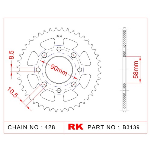 ΓΡΑΝΑΖΙ ΟΠΙΣΘ B3139 39Δ 269 SPIKE 125 RK