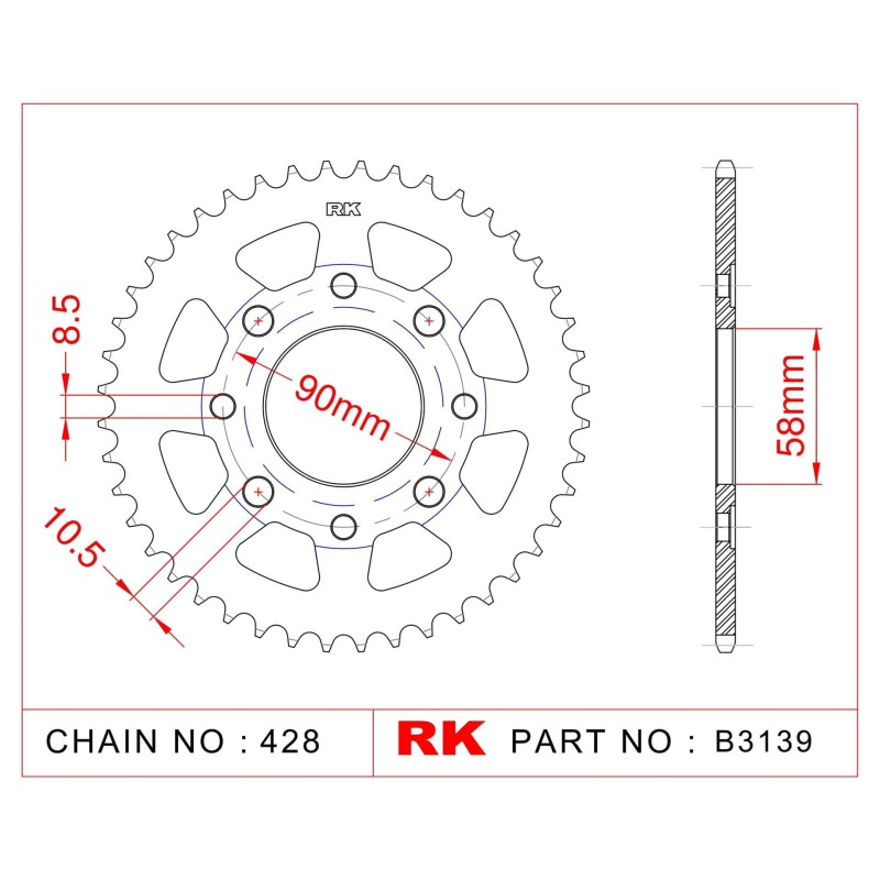 ΓΡΑΝΑΖΙ ΟΠΙΣΘ B3139 39Δ 269 SPIKE 125 RK