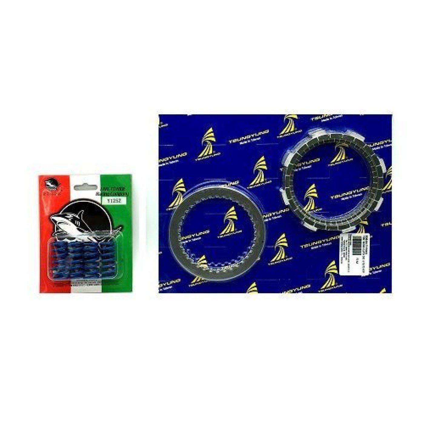 ΔΙΣΚΟΙ ΑΜΠΡΑΓ Z125 ΜΕ ΕΛΑΤΗΡΙΑ ΑΜΠ ΚΑΙ ΜΕΤΑΛ ΔΙΣΚ RACING SHARK ΜΑΛ