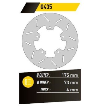 ΔΙΣΚΟΠΛΑΚΑ FE.G435 ZIP 50 2T 4T ΕΜΠ. RUN NRG ΟΠ. 175-73 4 5Τ FE