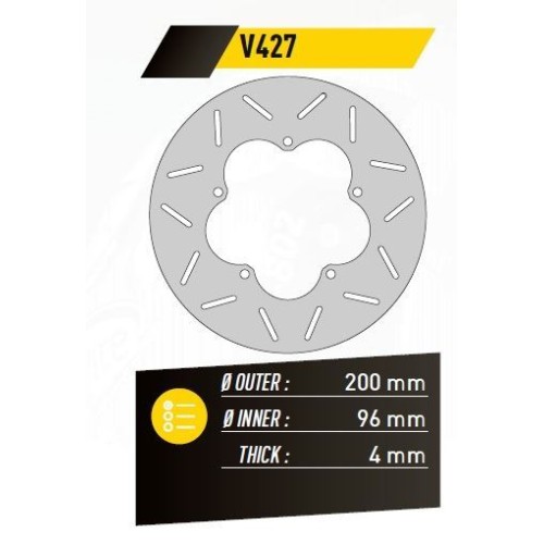 ΔΙΣΚΟΠΛΑΚΑ FE.V427 FLY 125-150 ZIP 125 ET4 ΕΜΠ. 200-96 4 5Τ FE