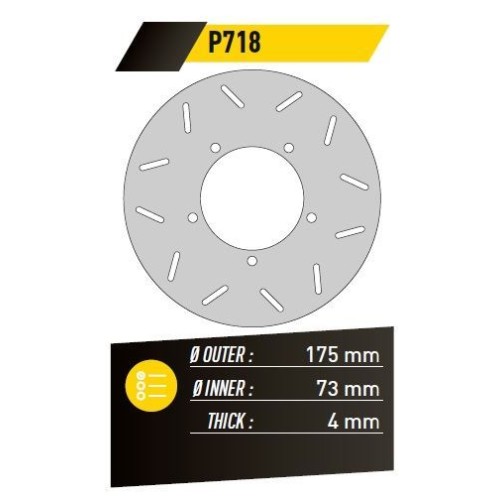 ΔΙΣΚΟΠΛΑΚΑ FE.P718 ZIP 100 ΕΜΠ. 175-73 4 5Τ FE