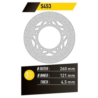 ΔΙΣΚΟΠΛΑΚΑ FE.S453 BURGMAN 250-400-650 ΕΜΠ. 260-121 4.5 5Τ FE