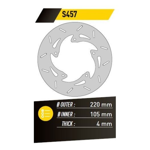ΔΙΣΚΟΠΛΑΚΑ FE.S457  VESPA GTS 250 ΕΜΠ. ΟΠ. 220-105 4 5Τ FE