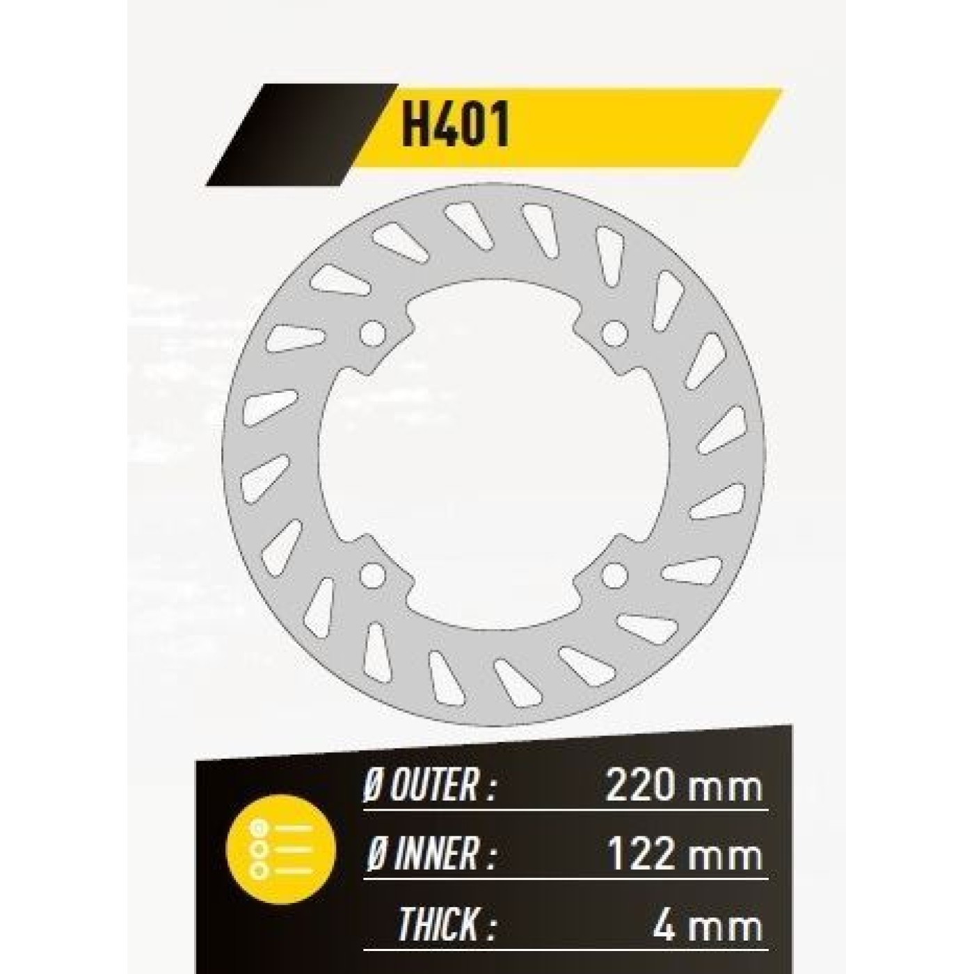 ΔΙΣΚΟΠΛΑΚΑ FE.H401 AX1 CR125-250 ΟΠ. 220-124 4Τ FE