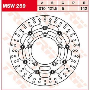 ΔΙΣΚΟΠΛΑΚΑ MSW259 310-121.5 5ΤΡ TRW LUCAS