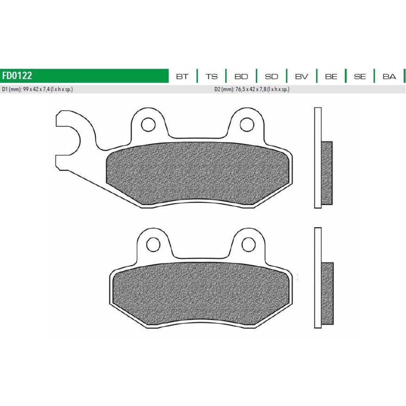 ΤΑΚΑΚΙΑ FD0122BT1 VIVACITY 125 ΕΜΠ NEWFREN F135/214