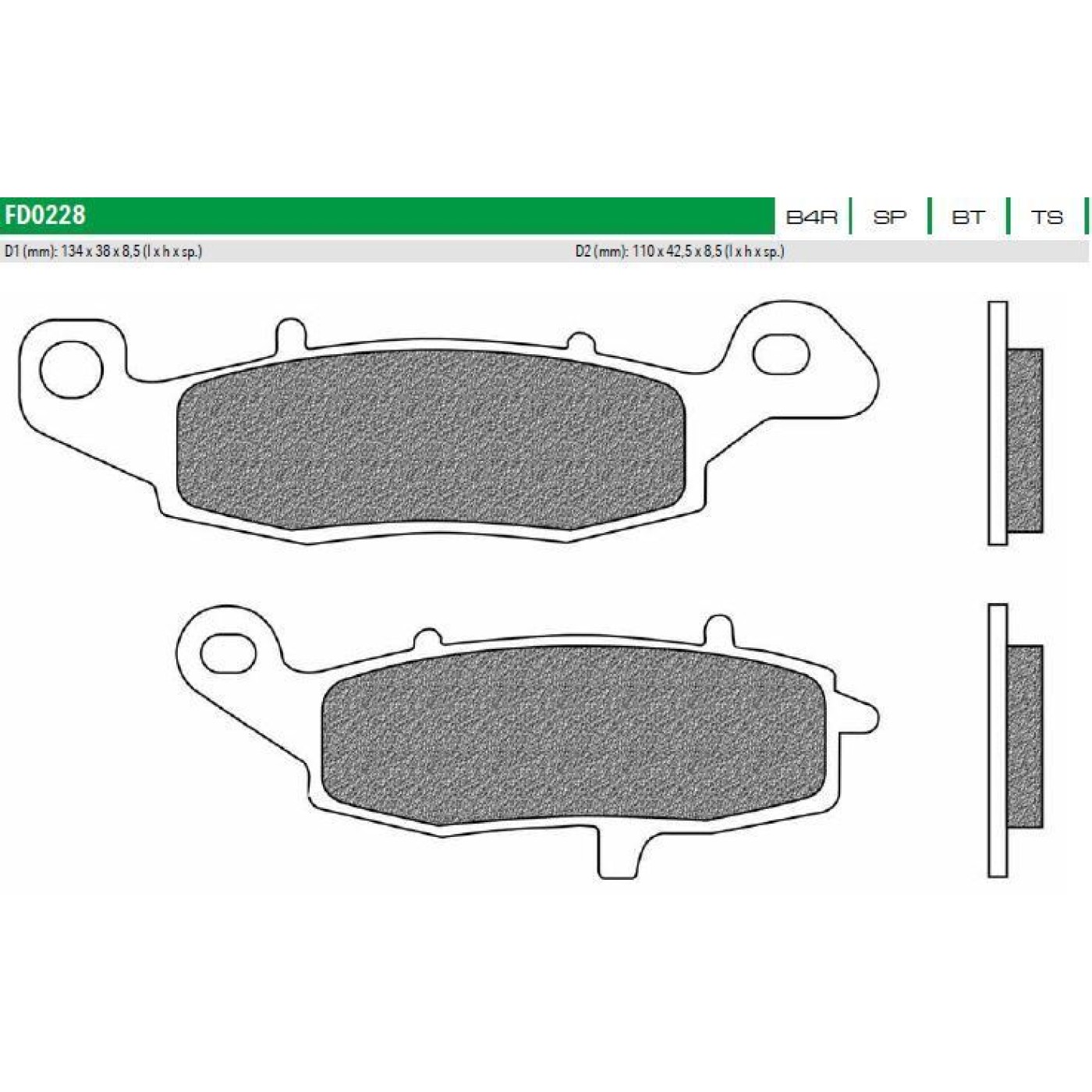 ΤΑΚΑΚΙΑ FD0228BT1 DL VSTROM 650 ΕΜΠ LH NEWFREN F229/237