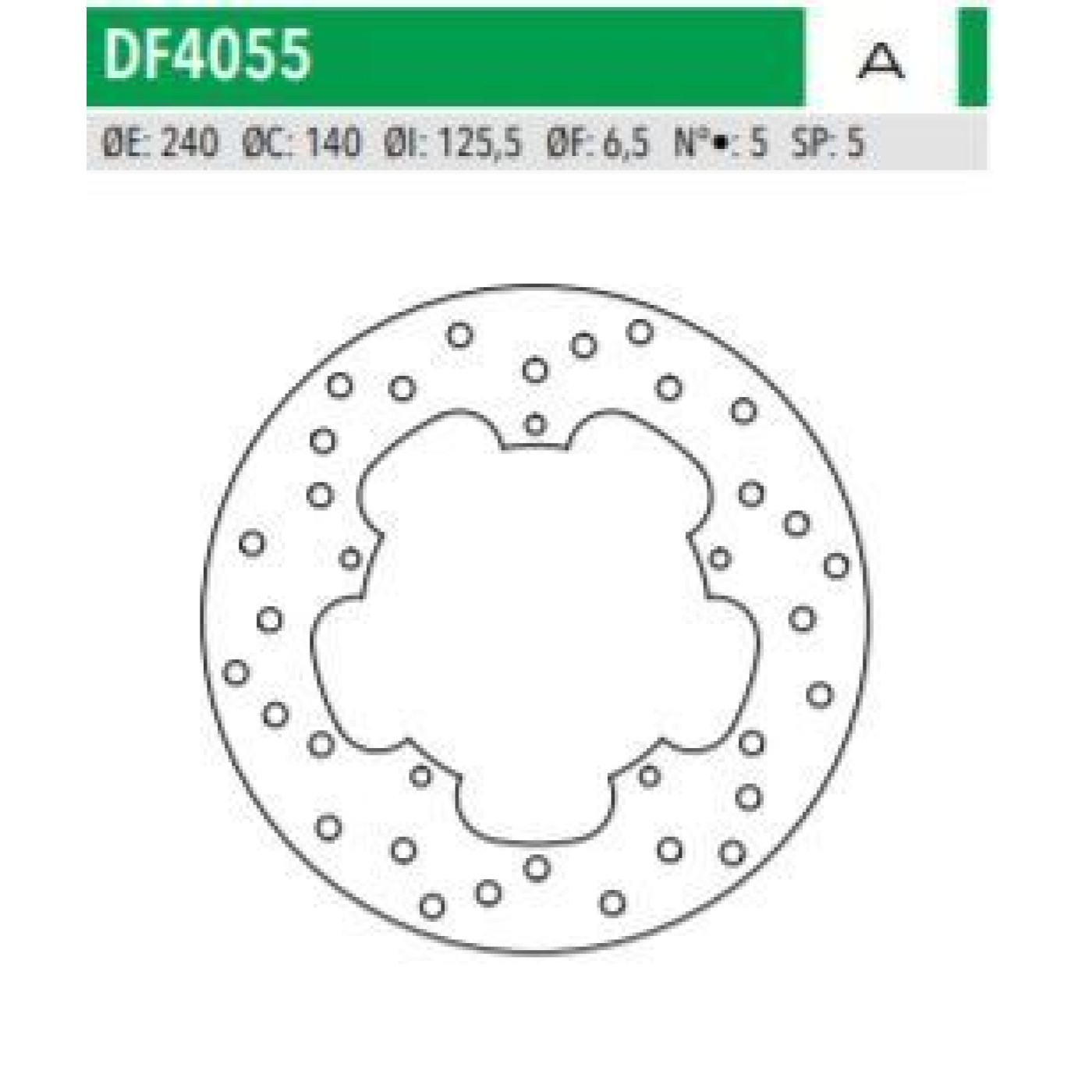 ΔΙΣΚΟΠΛΑΚΑ DF4055A BEVERLY500 MP3 ΟΠΙΣΘ 240-140-125.5 5ΤΡ NEWFREN