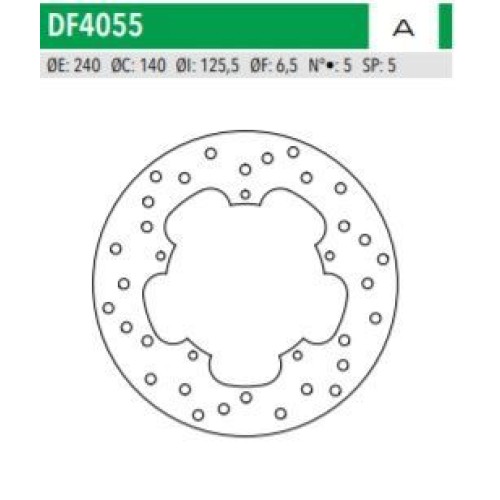 ΔΙΣΚΟΠΛΑΚΑ DF4055A BEVERLY500 MP3 ΟΠΙΣΘ 240-140-125.5 5ΤΡ NEWFREN