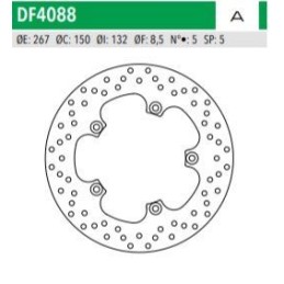 ΔΙΣΚΟΠΛΑΚΑ DF4088A XMAX125 250 ΕΜΠ ΟΠΙΣΘ 267-150-132 5ΤΡ NEWFREN