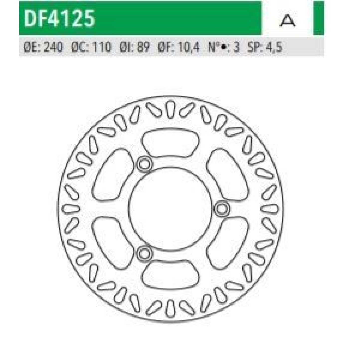 ΔΙΣΚΟΠΛΑΚΑ DF4125A BURGMAN125 200 ΕΜΠ ΟΠΙΣΘ 240-110-89 3ΤΡ NEWFREN
