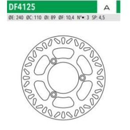 ΔΙΣΚΟΠΛΑΚΑ DF4125A BURGMAN125 200 ΕΜΠ ΟΠΙΣΘ 240-110-89 3ΤΡ NEWFREN