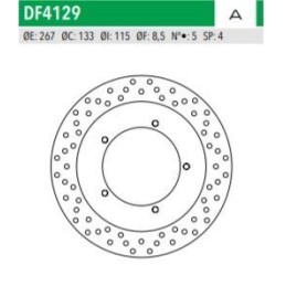 ΔΙΣΚΟΠΛΑΚΑ DF4129A XENTER125 150 ΕΜΠ 267-133-115 5ΤΡ NEWFREN