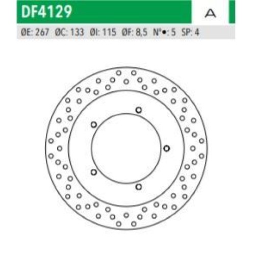 ΔΙΣΚΟΠΛΑΚΑ DF4129A XENTER125 150 ΕΜΠ 267-133-115 5ΤΡ NEWFREN