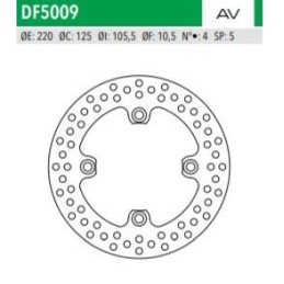 ΔΙΣΚΟΠΛΑΚΑ DF5009AV DAYTONA650 675 STREET TRIPLE675 ΟΠΙΣΘ 220-125-105 4ΤΡ NEWFREN