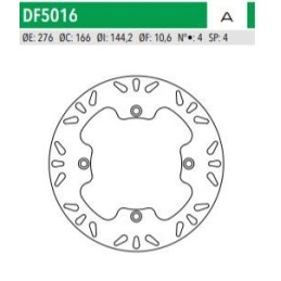 ΔΙΣΚΟΠΛΑΚΑ DF5016A XRV750 AFRICA ΕΜΠ 276-166-144 4ΤΡ NEWFREN