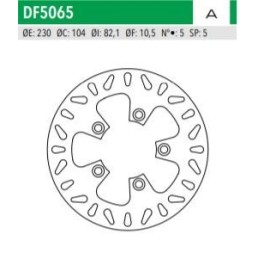 ΔΙΣΚΟΠΛΑΚΑ DF5065A ZX7R ZXR750 ZX900 ΟΠΙΣΘ 230-104-82 5ΤΡ NEWFREN