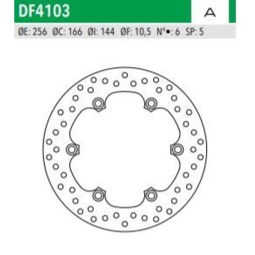 ΔΙΣΚΟΠΛΑΚΑ DF4103A SH300 Ε-Π XLV1000 03- Π 256-144 6ΤΡ NEWFREN