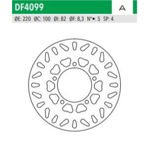 ΔΙΣΚΟΠΛΑΚΑ DF4099A CYGNUS X NXC 125 ΕΜΠΡ 220-100-80 5ΤΡ NEWFREN