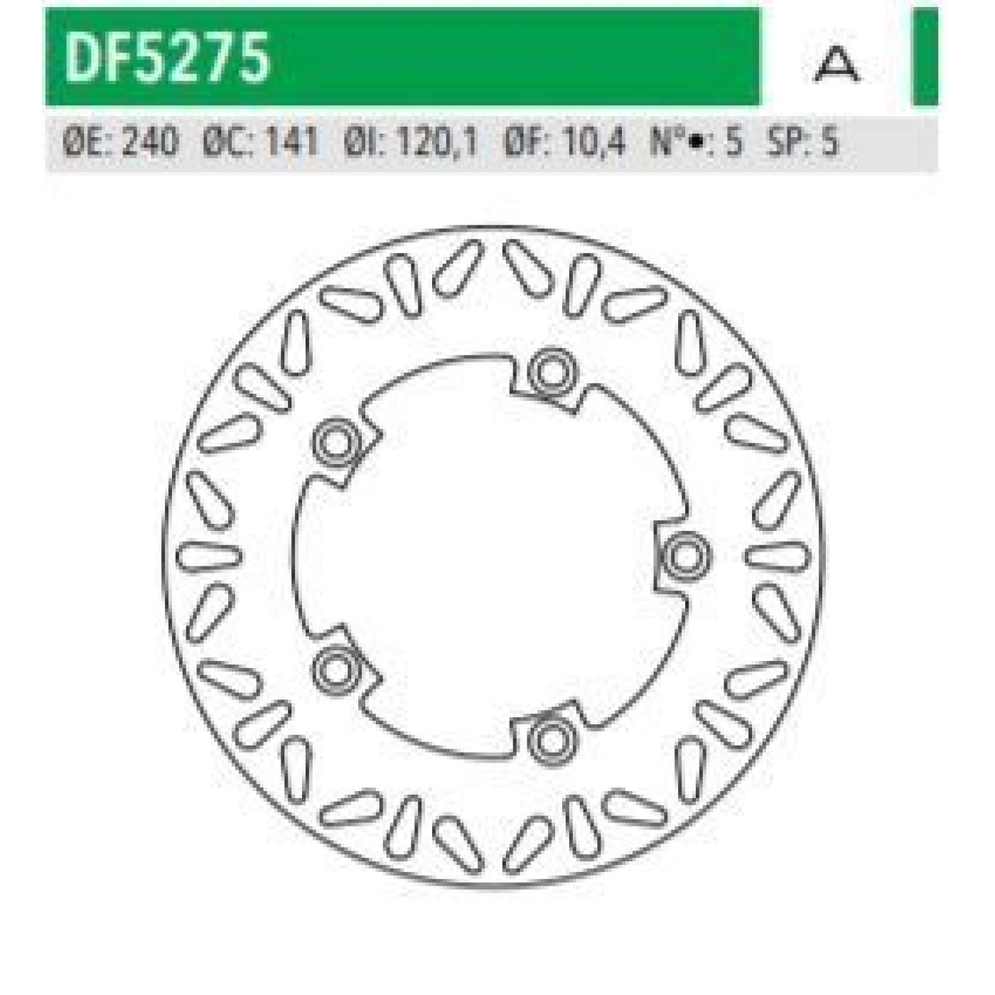 ΔΙΣΚΟΠΛΑΚΑ DF5275A GSF BANDIT 650 1200 ΟΠΙΣΘ 240-141-120 5ΤΡ NEWFREN