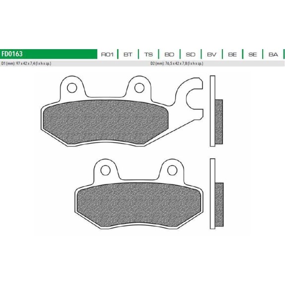 ΤΑΚΑΚΙΑ FD0163TS1 ΜΕΤΑΛ KAZER SUPRA FX125 ΨΙΛΟ NEWFREN F165/215