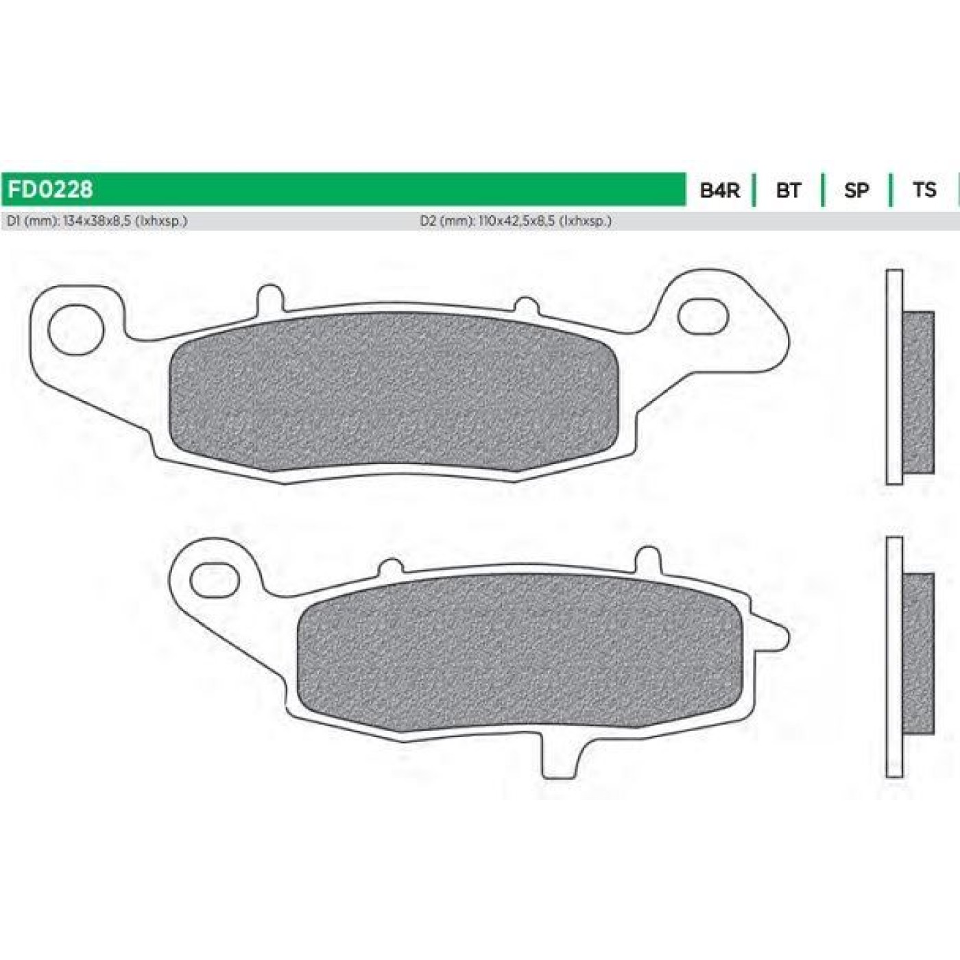 ΤΑΚΑΚΙΑ FD0228SP1 ΜΕΤΑΛ DL VSTROM 650 ΕΜΠ LH NEWFREN F229/237
