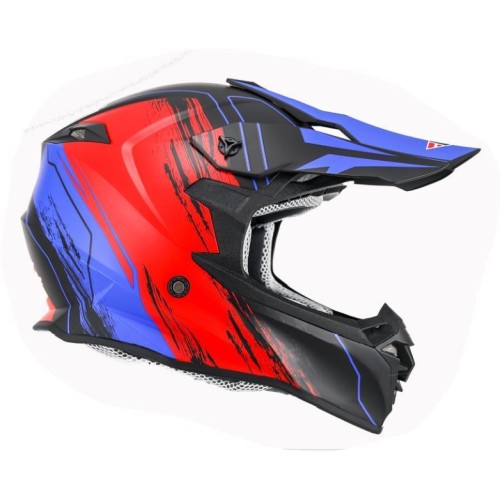 ΚΡΑΝΟΣ FSD 617 ENDURO CROSS XL ΣΧΕΔΙΟ ΜΑΤ ΜΑΥΡΟ ΚΟΚΚΙΝΟ ΜΠΛΕ 22.06