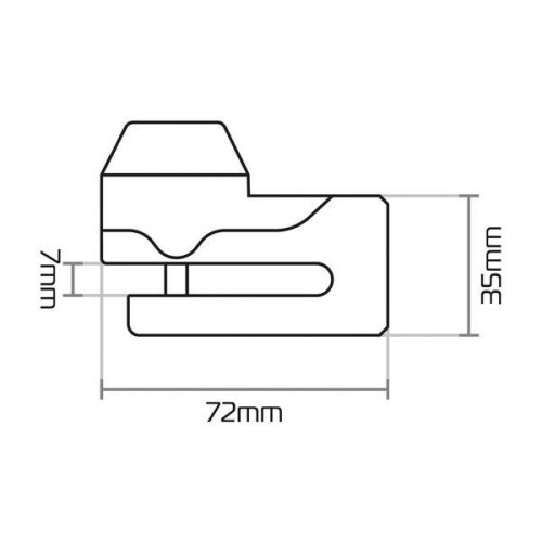 ΚΛΕΙΔΑΡΙΑ ΔΙΣΚ Mini T Disk Lock Yellow 5.5mm LK291 OXFORD (OF49) DD (12)