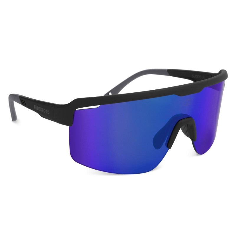 ΓΥΑΛΙΑ ΗΛΙΟΥ Pave Black Frame Blue Mirror Lens Sunglasses SU004 OXFORD