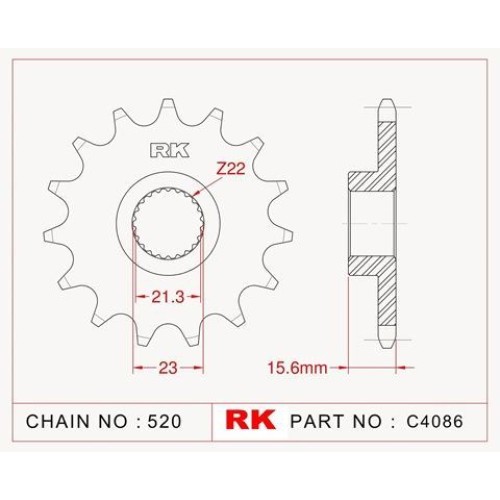 ΓΡΑΝΑΖΙ ΕΜΠΡ C4086 15Δ ΜΕ ΛΑΣΤΙΧΟ 577 RK