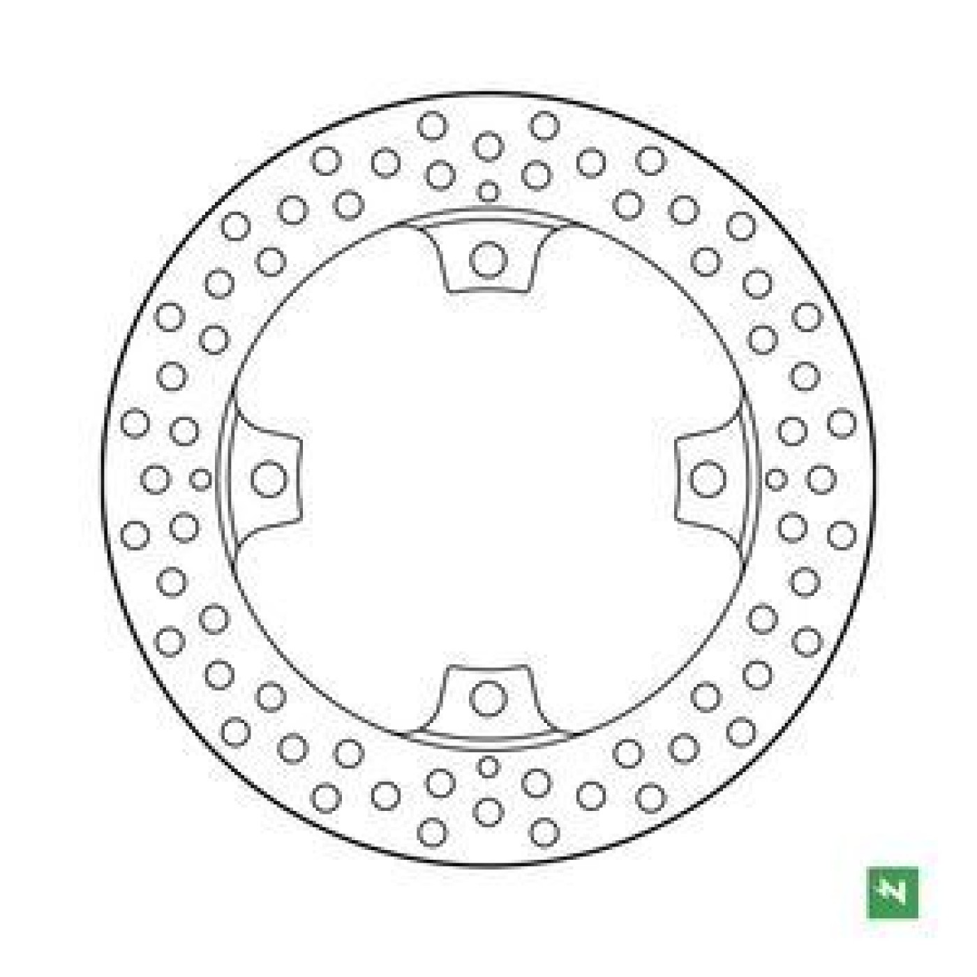 ΔΙΣΚΟΠΛΑΚΑ DF5387A FORZA DTC750 21-25 CBX 500 13-23 CBR250 500 650 ΟΠΙΣΘ 240-136-118 4ΤΡ NEWFREN