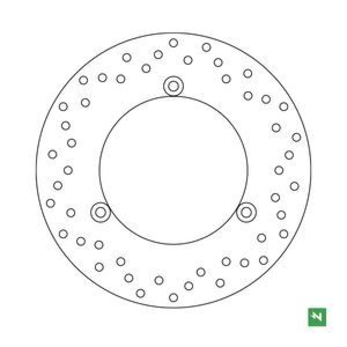 ΔΙΣΚΟΠΛΑΚΑ DF4138A XMAX125 300 18-24 ΟΠΙΣΘ 245-150-132 3ΤΡ(8.8) NEWFREN