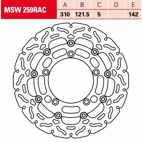 ΔΙΣΚΟΠΛΑΚΑ MSW259RAC 310-121.5 5ΤΡ TRW LUCAS