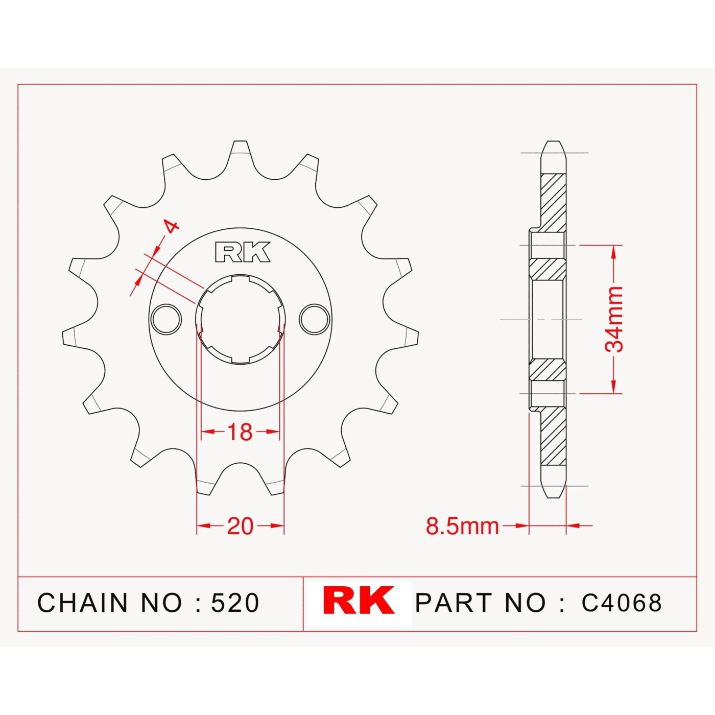 ΓΡΑΝΑΖΙ ΕΜΠΡ C4068 14Δ 270 CM250 CMX250 RK