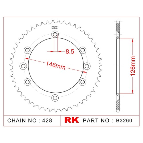 ΓΡΑΝΑΖΙ ΟΠΙΣΘ B3260 50Δ 805 RK